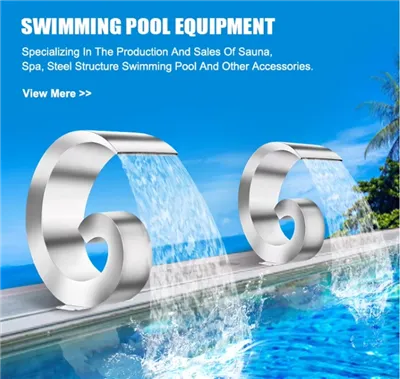 L'eau tombe pour les piscines